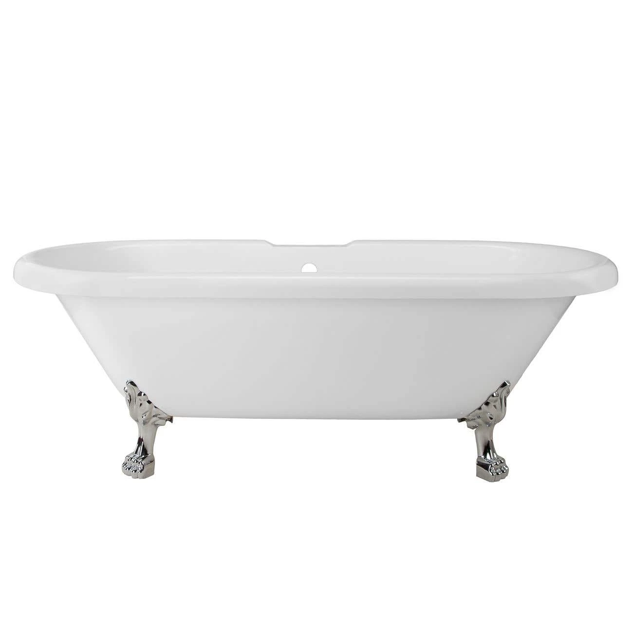 Oakmont 70 Inch Acrylic Double Ended Clawfoot Tub - Rim Faucet Drillings - Lion Paw Feet 5 Oakmont 70 Inch Acrylic Double Ended Clawfoot Tub - Rim Faucet Drillings - Lion Paw Feet - Image 3