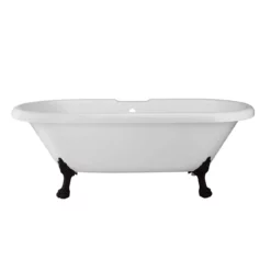 Oakmont 70 Inch Acrylic Double Ended Clawfoot Tub - Rim Faucet Drillings - Lion Paw Feet 20 Oakmont 70 Inch Acrylic Double Ended Clawfoot Tub - Rim Faucet Drillings - Lion Paw Feet -VINTAGE TUB Store rma71de7wlporb 5 1