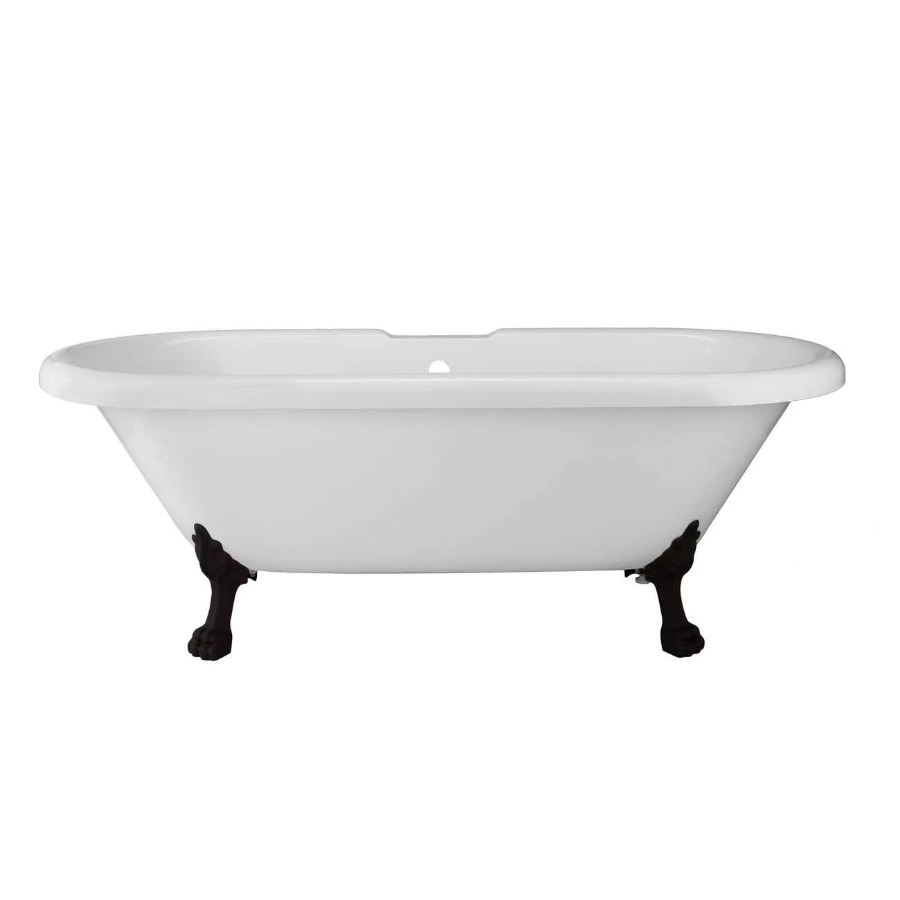 Oakmont 70 Inch Acrylic Double Ended Clawfoot Tub - Rim Faucet Drillings - Lion Paw Feet 8 Oakmont 70 Inch Acrylic Double Ended Clawfoot Tub - Rim Faucet Drillings - Lion Paw Feet - Image 6