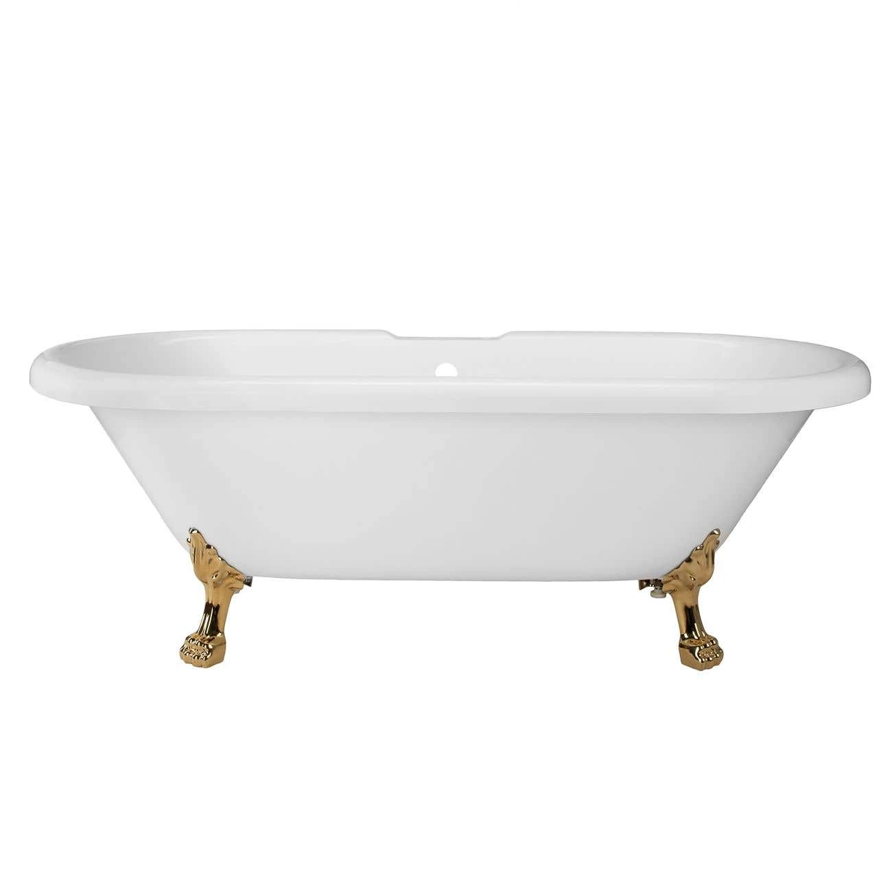 Oakmont 70 Inch Acrylic Double Ended Clawfoot Tub - Rim Faucet Drillings - Lion Paw Feet 6 Oakmont 70 Inch Acrylic Double Ended Clawfoot Tub - Rim Faucet Drillings - Lion Paw Feet - Image 4