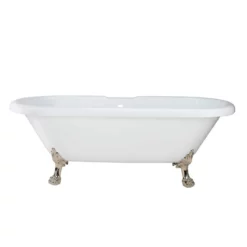 Oakmont 70 Inch Acrylic Double Ended Clawfoot Tub - Rim Faucet Drillings - Lion Paw Feet 19 Oakmont 70 Inch Acrylic Double Ended Clawfoot Tub - Rim Faucet Drillings - Lion Paw Feet -VINTAGE TUB Store rma71de7wlppn 2 1