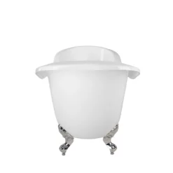 Serenity 72 Inch Acrylic Double Slipper Tub And Shower Package - White / Chrome Feet & Fixtures 8 Serenity 72 Inch Acrylic Double Slipper Tub And Shower Package - White / Chrome Feet & Fixtures -VINTAGE TUB Store rma72ds7dic front 2 4