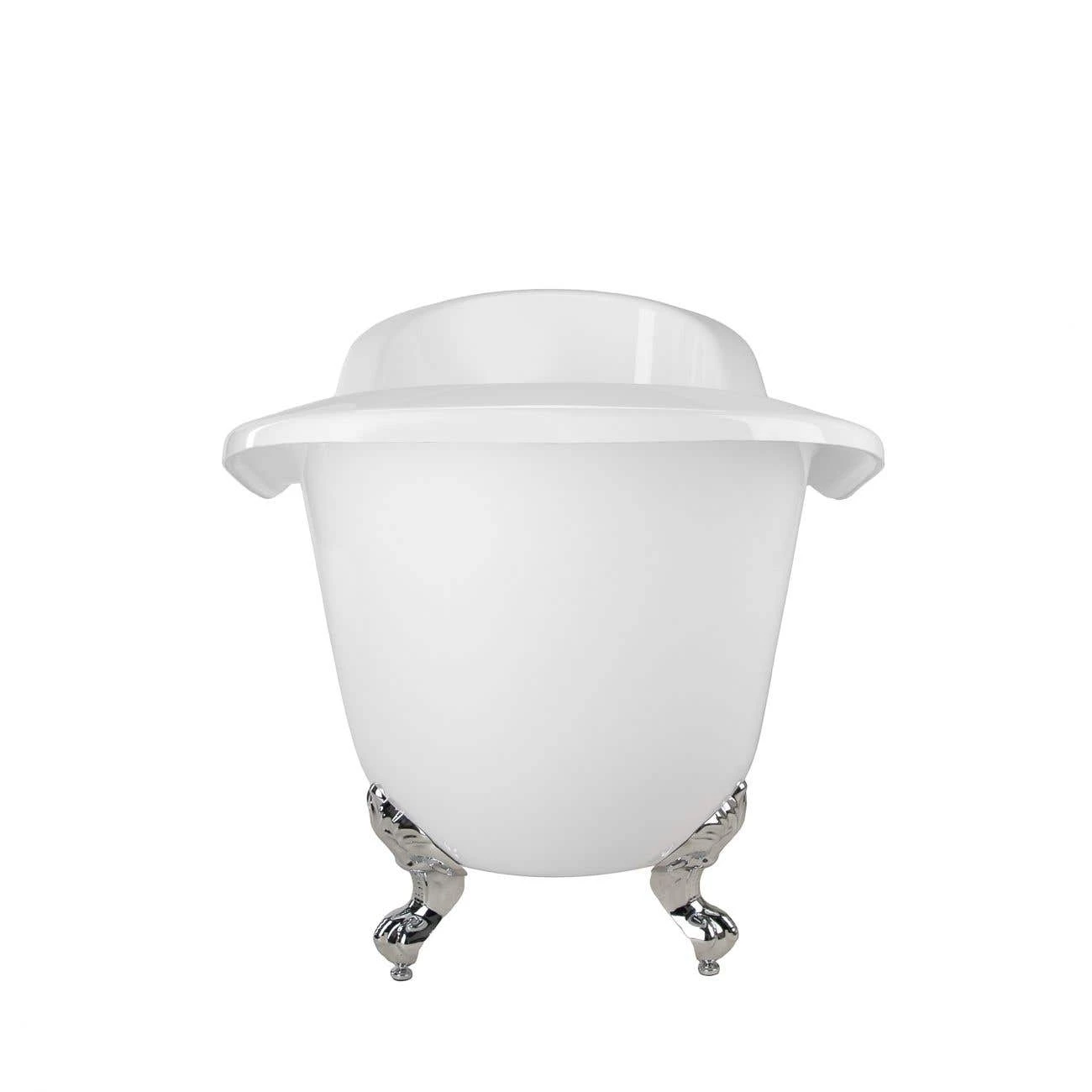 Serenity 72 Inch Acrylic Double Slipper Tub And Shower Package - White / Chrome Feet & Fixtures 5 Serenity 72 Inch Acrylic Double Slipper Tub And Shower Package - White / Chrome Feet & Fixtures - Image 3