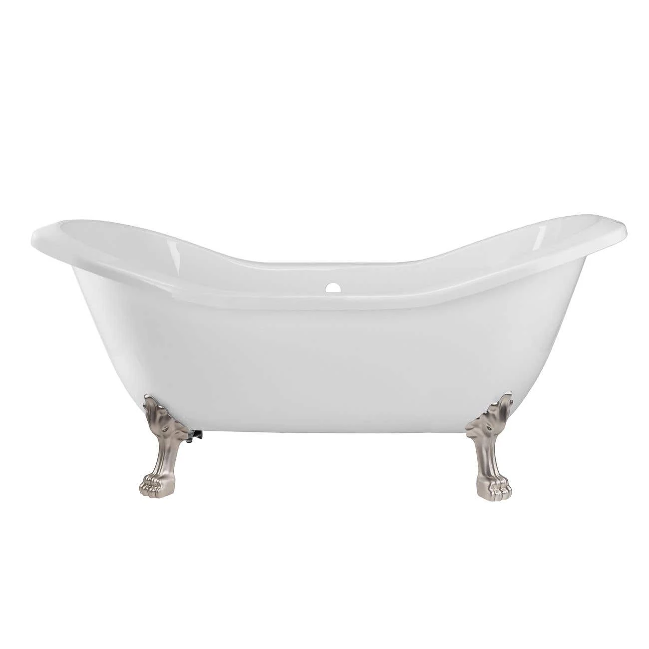 Serenity 72 Inch Acrylic Double Slipper Clawfoot Tub - No Faucet Drillings - Lion Paw Feet 10 Serenity 72 Inch Acrylic Double Slipper Clawfoot Tub - No Faucet Drillings - Lion Paw Feet - Image 8