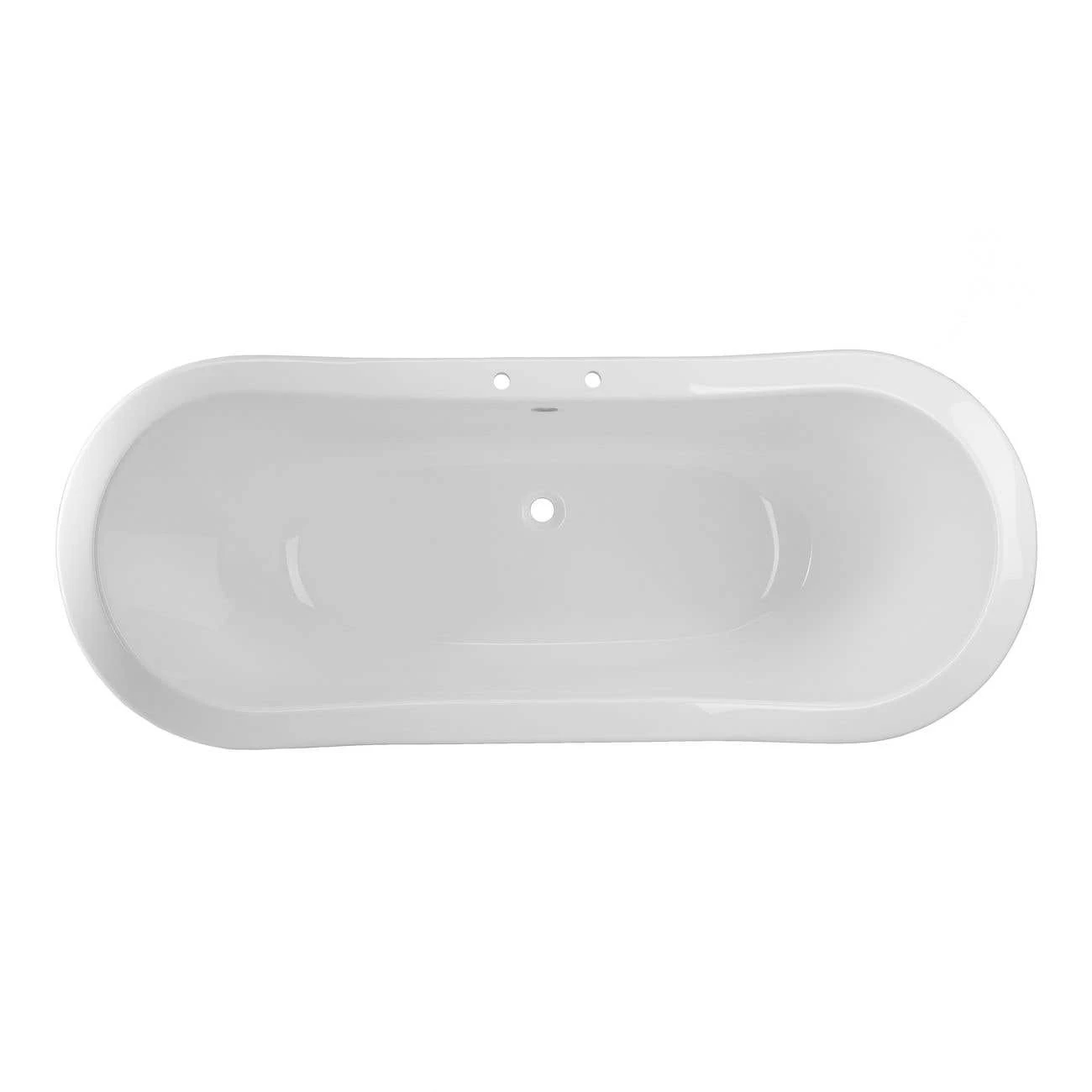 Serenity 72 Inch Acrylic Double Slipper Clawfoot Tub - Rim Faucet Drillings - Imperial Ball & Claw Feet 11 Serenity 72 Inch Acrylic Double Slipper Clawfoot Tub - Rim Faucet Drillings - Imperial Ball & Claw Feet - Image 9
