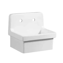 White 22 Inch Porcelain Wall Mount Utility Sink 9 White 22 Inch Porcelain Wall Mount Utility Sink -VINTAGE TUB Store rmacb2216 8 angle2