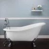 Paris Acrylic Slipper Clawfoot Tub - Rim Faucet Drillings - Lion Paw Feet -VINTAGE TUB Store rmasl7wlp