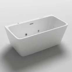Iseo 59 Inch Double Ended Freestanding Hydro-Massage Tub -VINTAGE TUB Store rmb iseo 59 angle 1