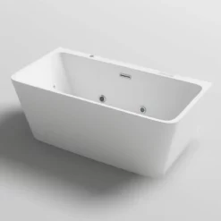 Iseo 59 Inch Double Ended Freestanding Hydro-Massage Tub -VINTAGE TUB Store rmb iseo 59 angle 2