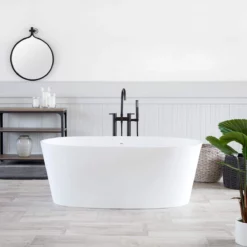 Solano 59 Inch Resin Double Ended Matte Tub -VINTAGE TUB Store rmbb1 mw life 3