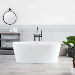 Solano 59 Inch Resin Double Ended Matte Tub