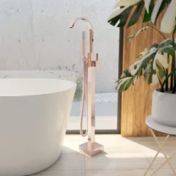 Contemporary Freestanding Gooseneck Tub Faucet -VINTAGE TUB Store rmbbf 04 faucet rs445 rosegold hzuzcpokjprlcirm