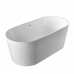 Mia 67 Inch Acrylic Double Ended Freestanding Tub And Shower Package -VINTAGE TUB Store rmbp03 angle 13