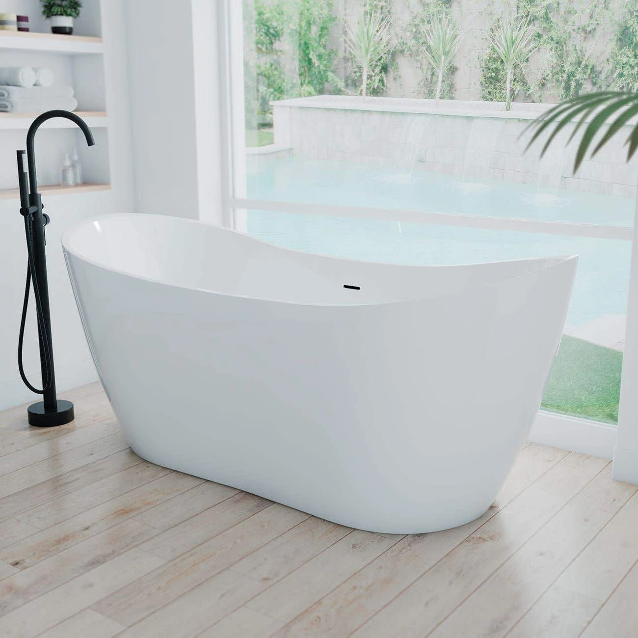 Philo Acrylic Double Slipper Freestanding Tub 3 Philo Acrylic Double Slipper Freestanding Tub