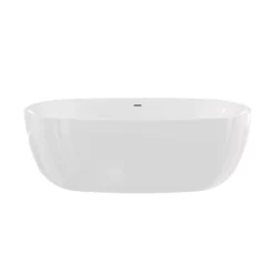 Zoey Acrylic Double Ended Freestanding Tub - No Faucet Drillings -VINTAGE TUB Store rmbp24 tub brushed brass shot01 tvm9i2gmlzchowng