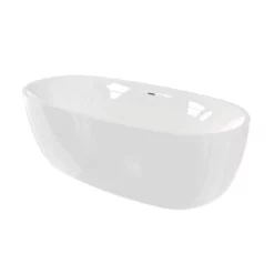 Zoey Acrylic Double Ended Freestanding Tub - No Faucet Drillings -VINTAGE TUB Store rmbp24 tub brushed brass shot02 ybqyydwlepxlbqny