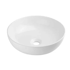 Minimalist Collection Ceramic Round Vessel Bathroom Sink -VINTAGE TUB Store rmc 118 wh wh angle