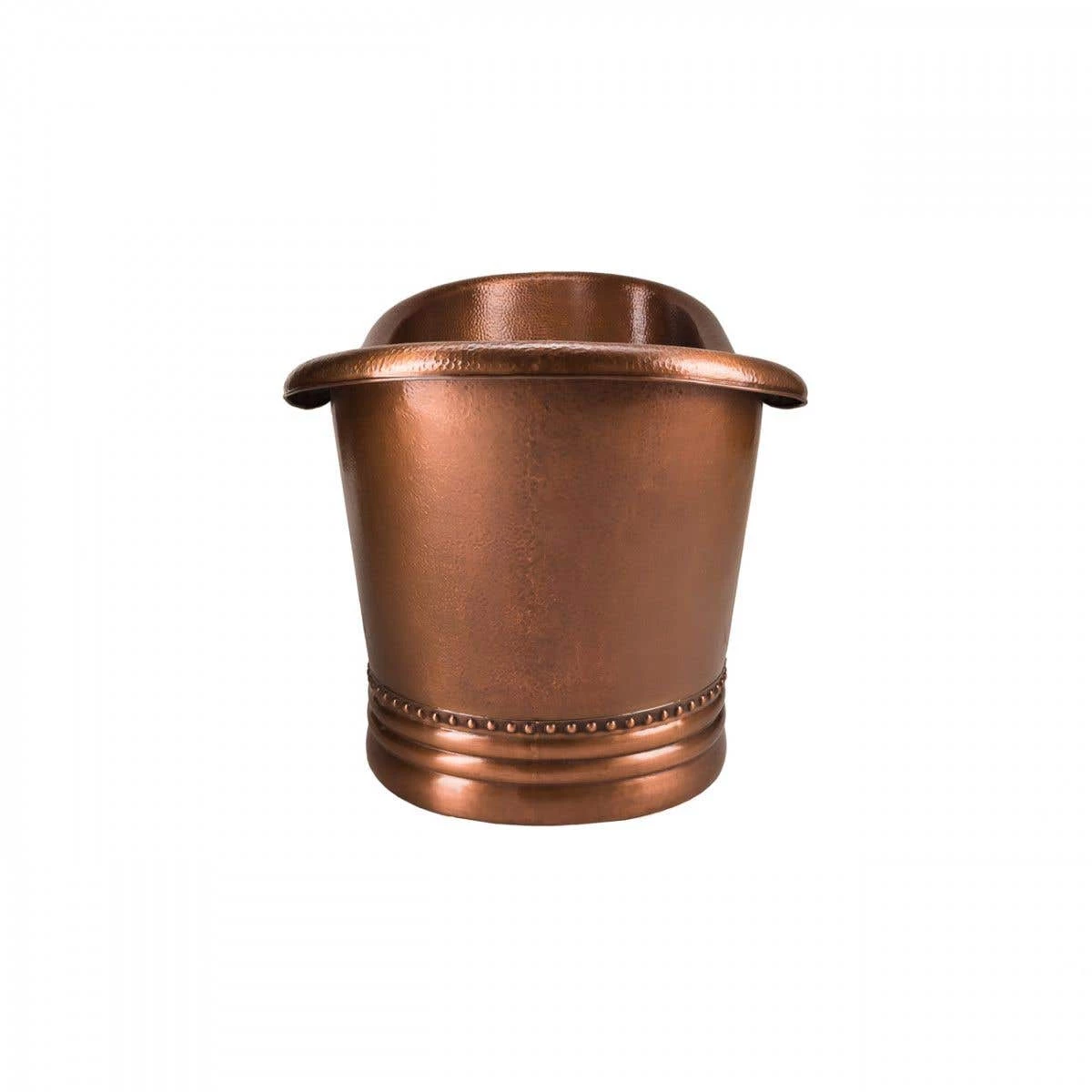 Melody 58 Inch Copper Freestanding Double Slipper Bathtub - Medium Copper 8 Melody 58 Inch Copper Freestanding Double Slipper Bathtub - Medium Copper - Image 6