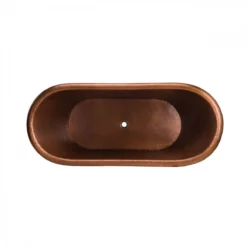 Melody 58 Inch Copper Freestanding Double Slipper Bathtub - Medium Copper 15 Melody 58 Inch Copper Freestanding Double Slipper Bathtub - Medium Copper -VINTAGE TUB Store rmc19 m top