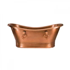 Abbott 66 Inch Copper Freestanding Double Slipper Bathtub - Medium Copper -VINTAGE TUB Store rmc3 m front