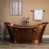 Hadley 71 Inch Copper Freestanding Double Slipper Bathtub - Medium Copper 2 Hadley 71 Inch Copper Freestanding Double Slipper Bathtub - Medium Copper -VINTAGE TUB Store rmc4 m
