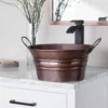 Hammered Copper Bucket Vessel Sink With Handles -VINTAGE TUB Store rmc40 b life