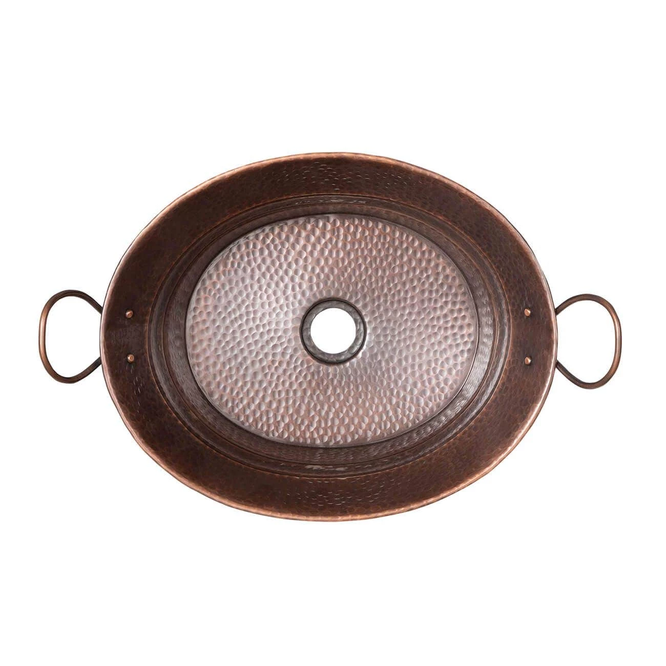 Hammered Copper Bucket Vessel Sink With Handles 5 Hammered Copper Bucket Vessel Sink With Handles - Image 3