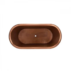 Haden 66 Inch Copper Freestanding Double Ended Bathtub - Medium Copper -VINTAGE TUB Store rmc5 m top