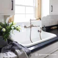 36 Inch Cast Iron High Back Farm Sink -VINTAGE TUB Store rmcastsink36 wh alt