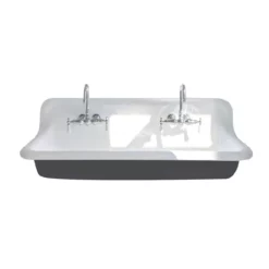 48 Inch Cast Iron Wall Mount Farmhouse Trough Sink -VINTAGE TUB Store rmcastsink48 dg white