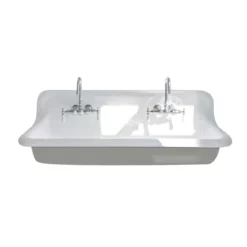 48 Inch Cast Iron Wall Mount Farmhouse Trough Sink -VINTAGE TUB Store rmcastsink48 lg white