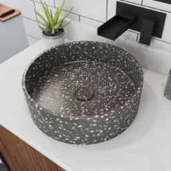 Terrazzo 14 Inch Round Bathroom Sink -VINTAGE TUB Store rmczz015 gt life