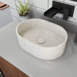 Terrazzo 14 Inch Oval Bathroom Sink