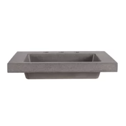 Portland Collection 24 Inch Concrete Semi-Recessed Sink -VINTAGE TUB Store rmczz19 8 bs front