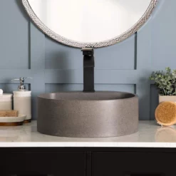 Portland Collection 16 Inch Concrete Round Vessel Sink