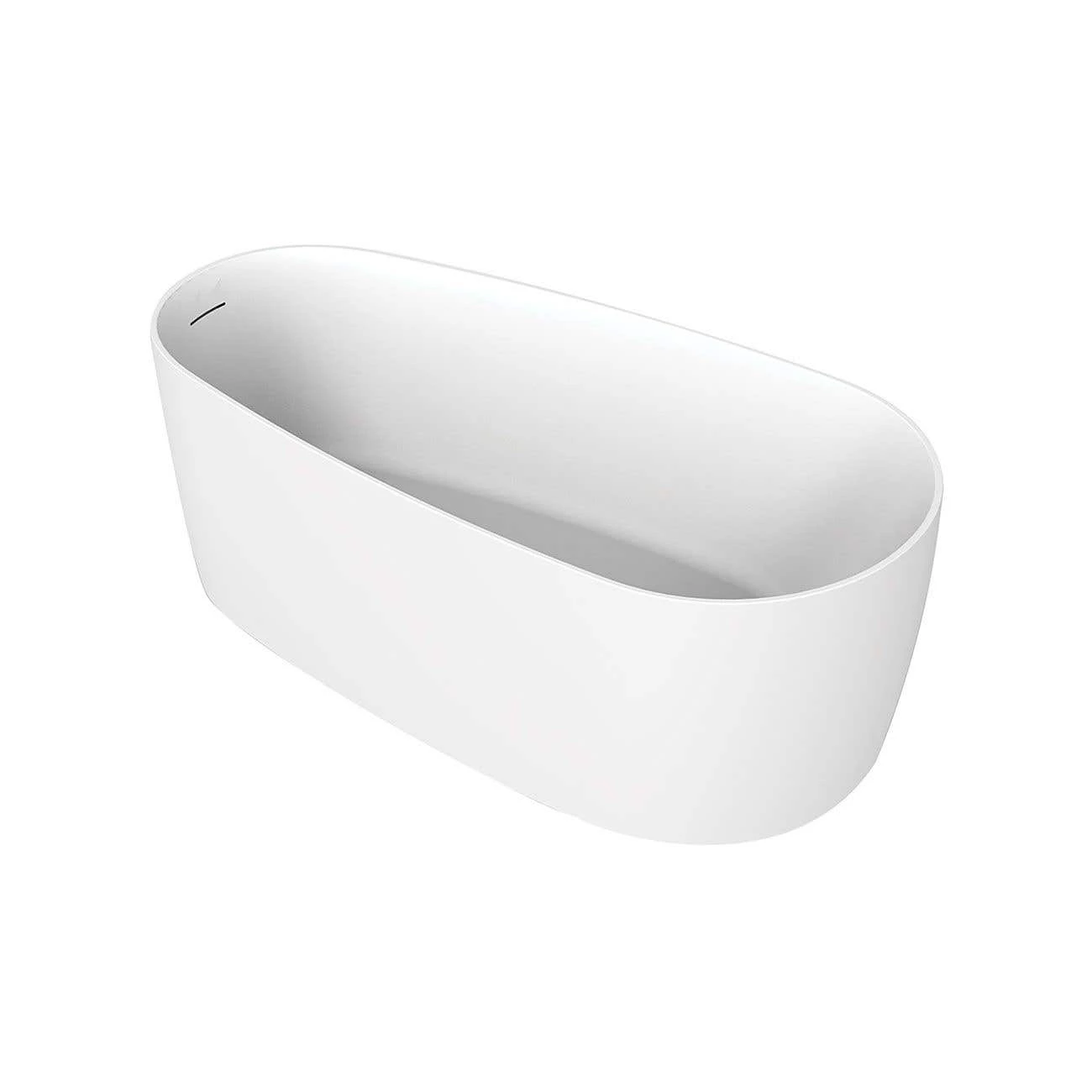 Torrance Matte White Contemporary Freestanding Tub 5 Torrance Matte White Contemporary Freestanding Tub - Image 3