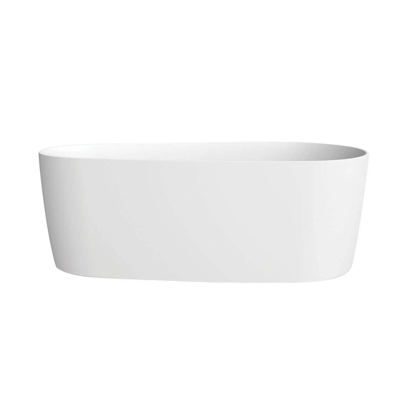 Torrance Matte White Contemporary Freestanding Tub 4 Torrance Matte White Contemporary Freestanding Tub - Image 2