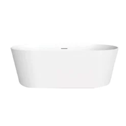 Zinna Matte White Acrylic Double Ended Freestanding Tub -VINTAGE TUB Store rmd zinna front