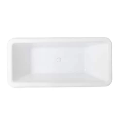 Brighton Acrylic Double Ended Freestanding Tub - No Faucet Drillings -VINTAGE TUB Store rmd50 w wh top s5xsm2muzdw08rus