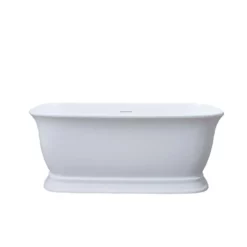 Royal Matte White Acrylic Double Ended Freestanding Tub -VINTAGE TUB Store rmd62 f 2
