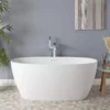 Henley Matte White Double Ended Freestanding Tub 1 Henley Matte White Double Ended Freestanding Tub -VINTAGE TUB Store rmd8371 59 life front