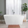 Brenna Matte White Double Ended Freestanding Tub -VINTAGE TUB Store rmd8378 59 life front