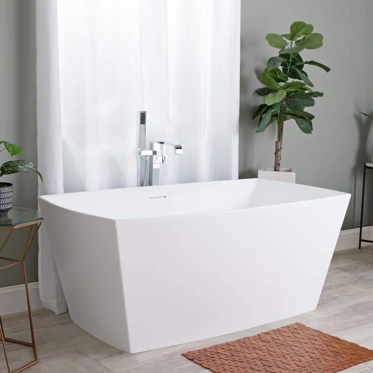 Brenna Matte White Double Ended Freestanding Tub 4 Brenna Matte White Double Ended Freestanding Tub - Image 2