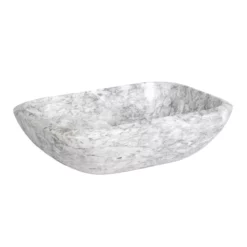 Luna Cararra White Marble Vessel Bathroom Sink -VINTAGE TUB Store rmfa 161 angle white