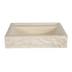 Camille Marble Rectangular Vessel Sink 11 Camille Marble Rectangular Vessel Sink -VINTAGE TUB Store rmfa 661 24 front white