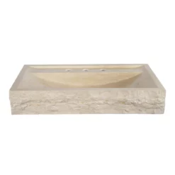 Camille Marble Rectangular Vessel Sink 12 Camille Marble Rectangular Vessel Sink -VINTAGE TUB Store rmfa 661 30 front white