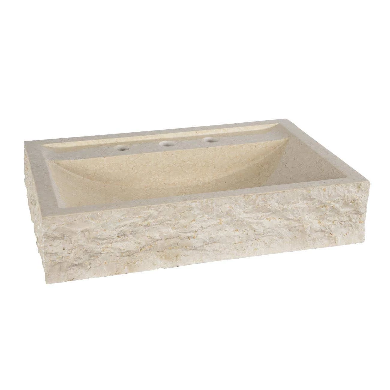 Camille Marble Rectangular Vessel Sink 4 Camille Marble Rectangular Vessel Sink - Image 2