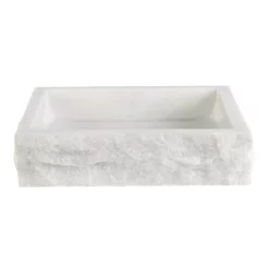 Asher Marble Rectangular Vessel Sink -VINTAGE TUB Store rmfa x02 front white
