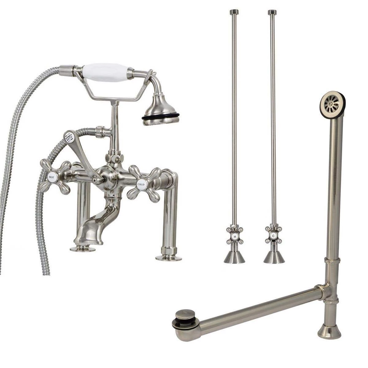 Clawfoot Tub Rim Mount Faucet Set 4 Clawfoot Tub Rim Mount Faucet Set - Image 2