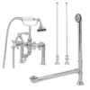 Clawfoot Tub Rim Mount Faucet Set With Lift And Turn Drain -VINTAGE TUB Store rmfaucetset2cp